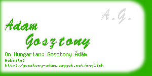 adam gosztony business card